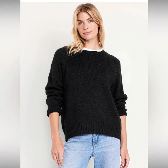 NWOT Old Navy Cozy Pullover Crewneck Sweater, Size XXL (20), Black Jack - Picture 1 of 7